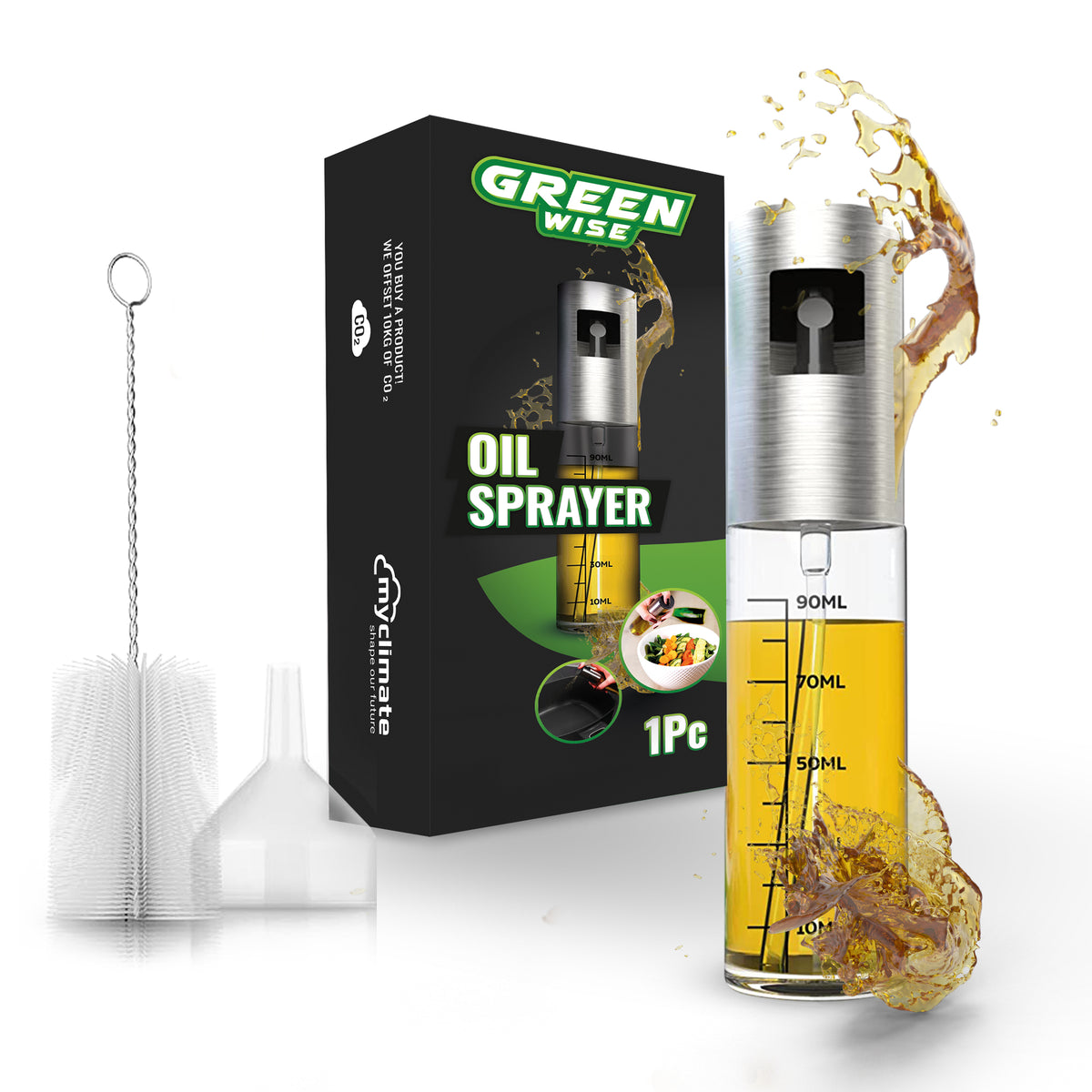 GreenSeeds Öl-Sprayer – Glas Zerstäuber für Öl & Essig