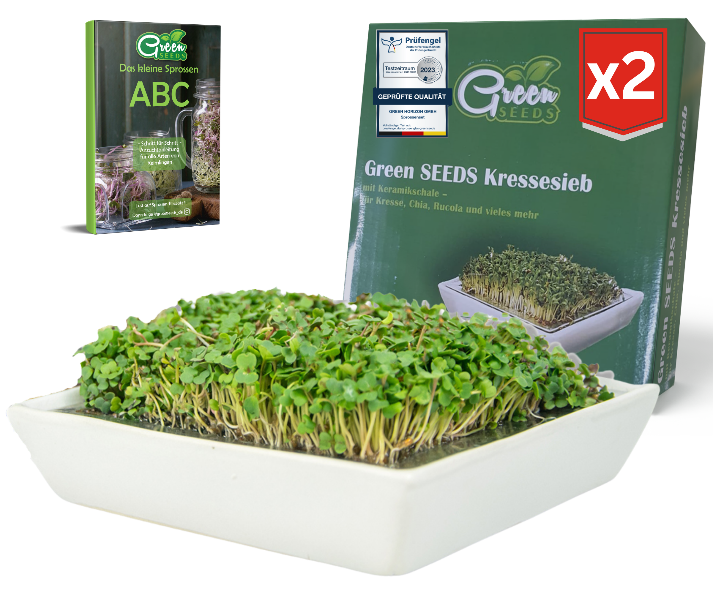 Green SEEDS Kressesieb 2er Set