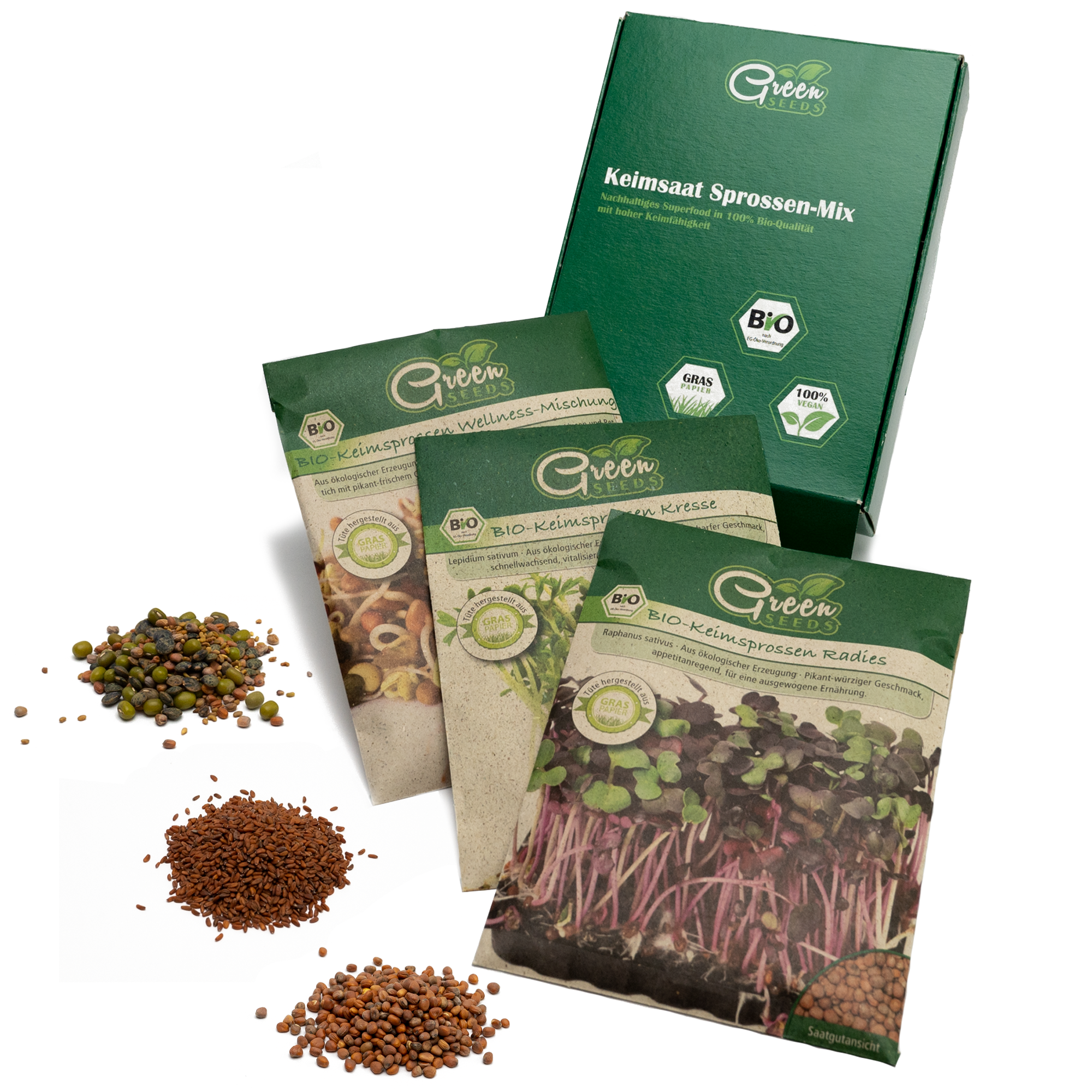 Sprossenglas 1er Set ohne Keramikschale - GreenSeeds Store